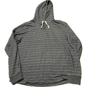 Marine Layer Double Knit Striped Pullover Hoodie -‎ Blue - S